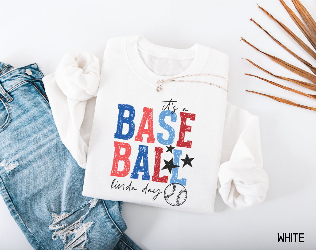 It's a Baseball Kinda Day Adult Sweatshirt