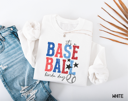It's a Baseball Kinda Day Adult Sweatshirt