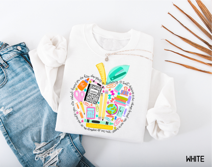 Teacher Supplies Adult Sweatshirt