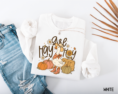 Hay Girl Hey Funny Adult Sweatshirt
