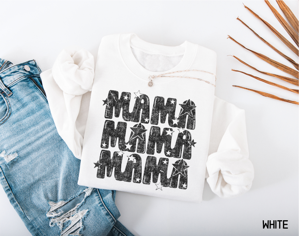 Mama with Stars Adult Sweatshirt