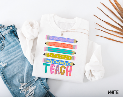 Teacher Pencil Adult Sweatshirt