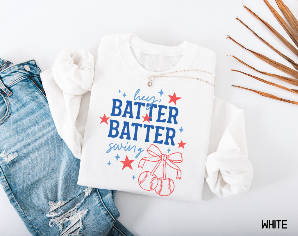 Coquette Hey Batter Batter Swing Adult Sweatshirt