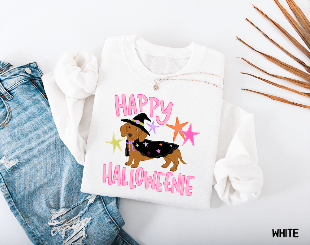 Happy Halloweenie Dachshund Adult Sweatshirt