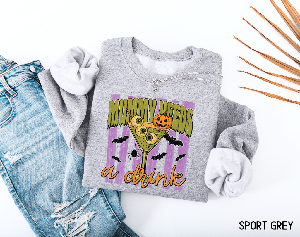 Mummy Needs a Drink Adult Sweatshirt