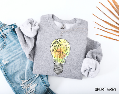 Let Your Light Shine Adult Sweatshirt