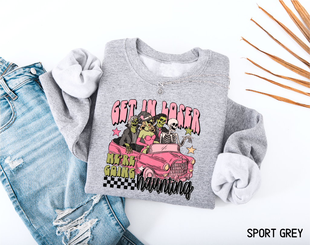 Get in Loser Halloween Adult Sweatshirt