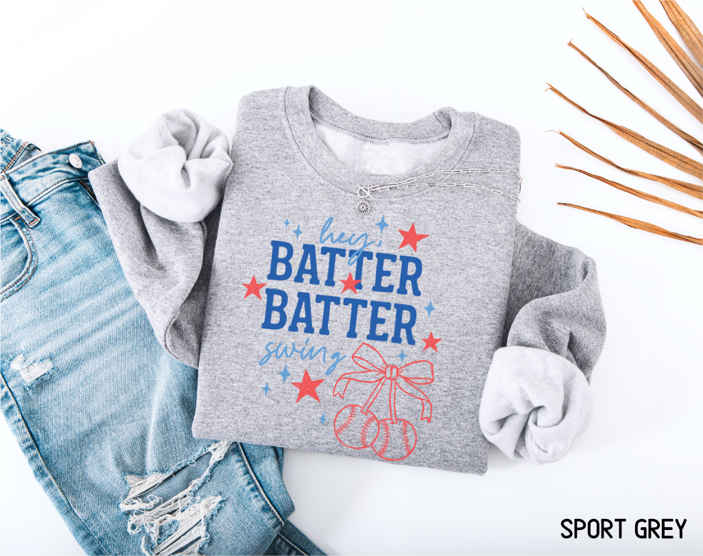 Coquette Hey Batter Batter Swing Adult Sweatshirt