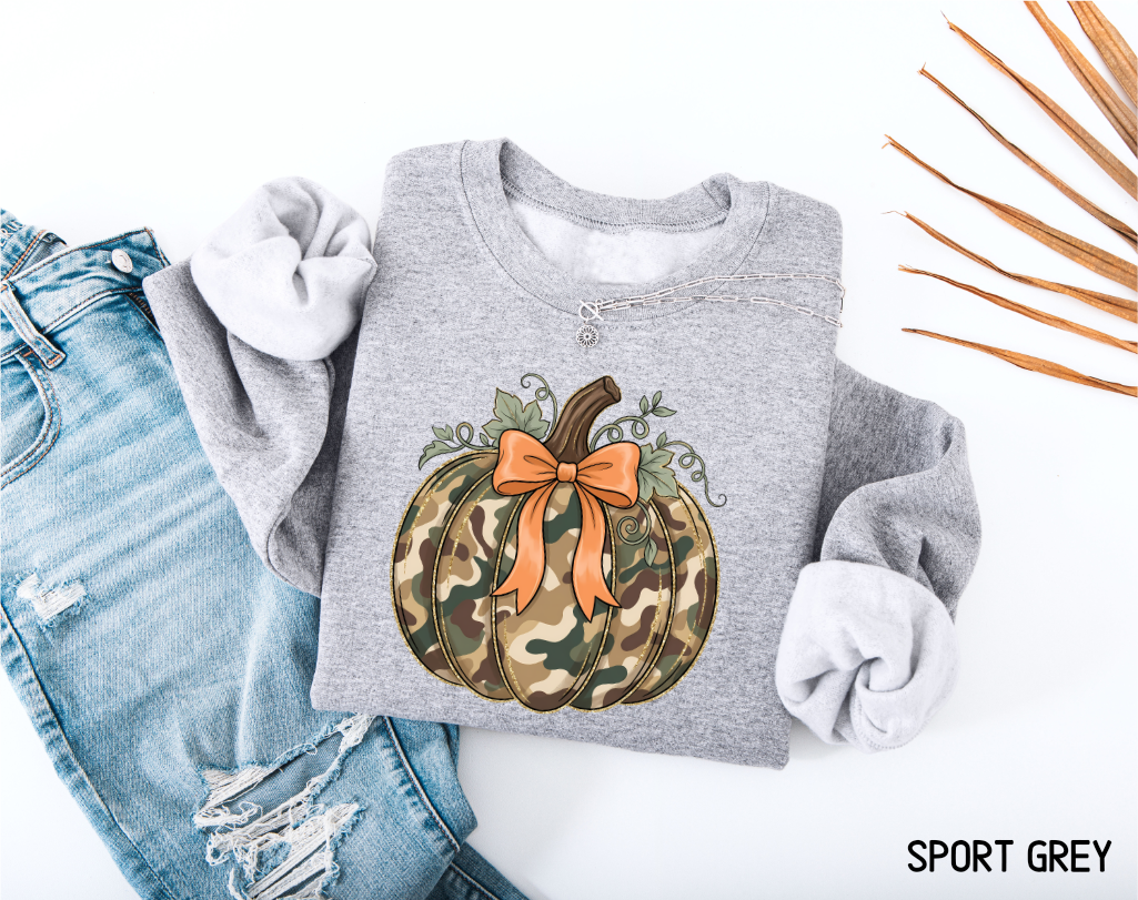 Camo Pumpkin Adult Sweatshirt