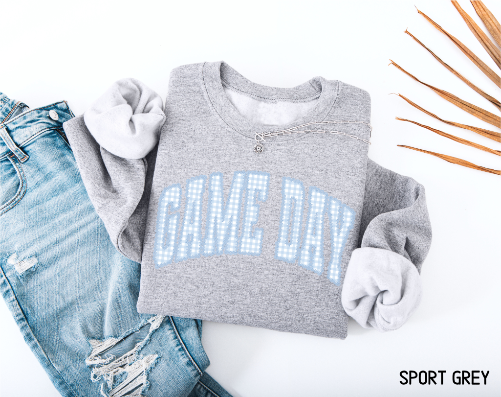 Gingham Game Day Adult Sweatshirt