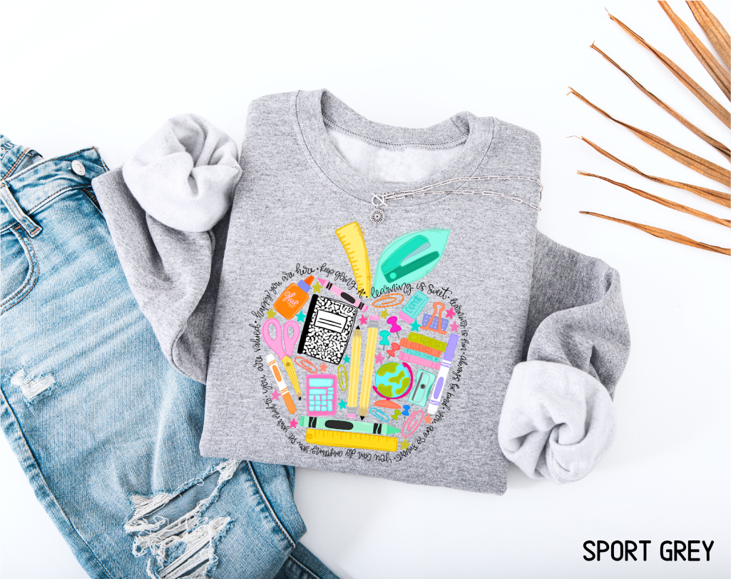 Teacher Supplies Adult Sweatshirt