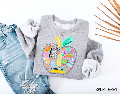 Teacher Supplies Adult Sweatshirt