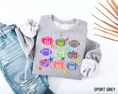 Colorful Football Adult Sweatshirt