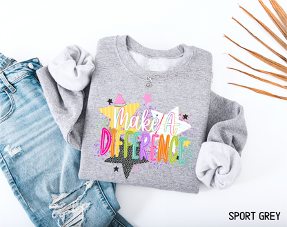 Make A Difference Teacher Adult Sweatshirt