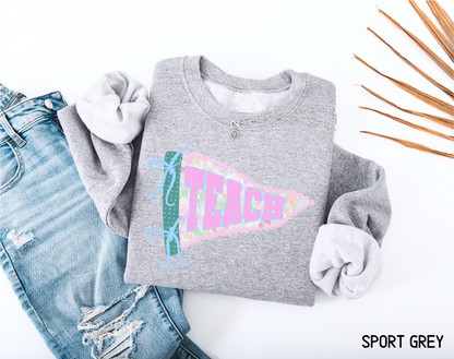 Teach Pennant Adult Sweatshirt