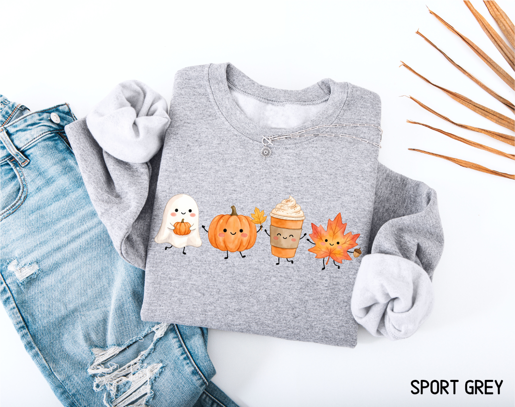 Cute Fall Ghost Adult Sweatshirt