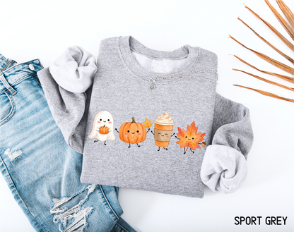 Cute Fall Ghost Adult Sweatshirt