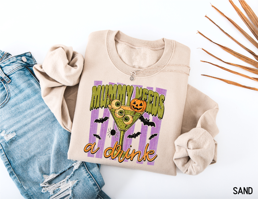 Mummy Needs a Drink Adult Sweatshirt