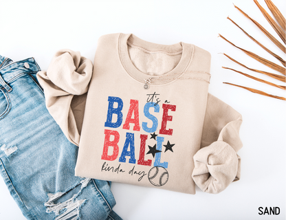 It's a Baseball Kinda Day Adult Sweatshirt