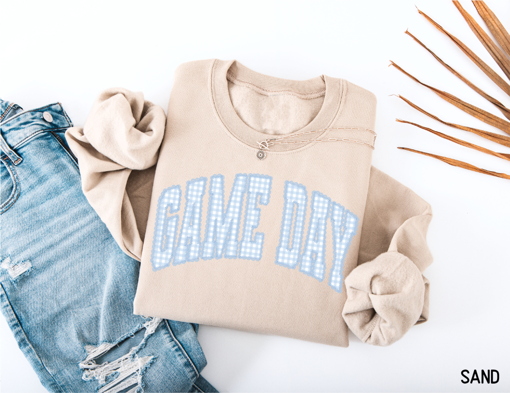 Gingham Game Day Adult Sweatshirt