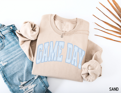 Gingham Game Day Adult Sweatshirt