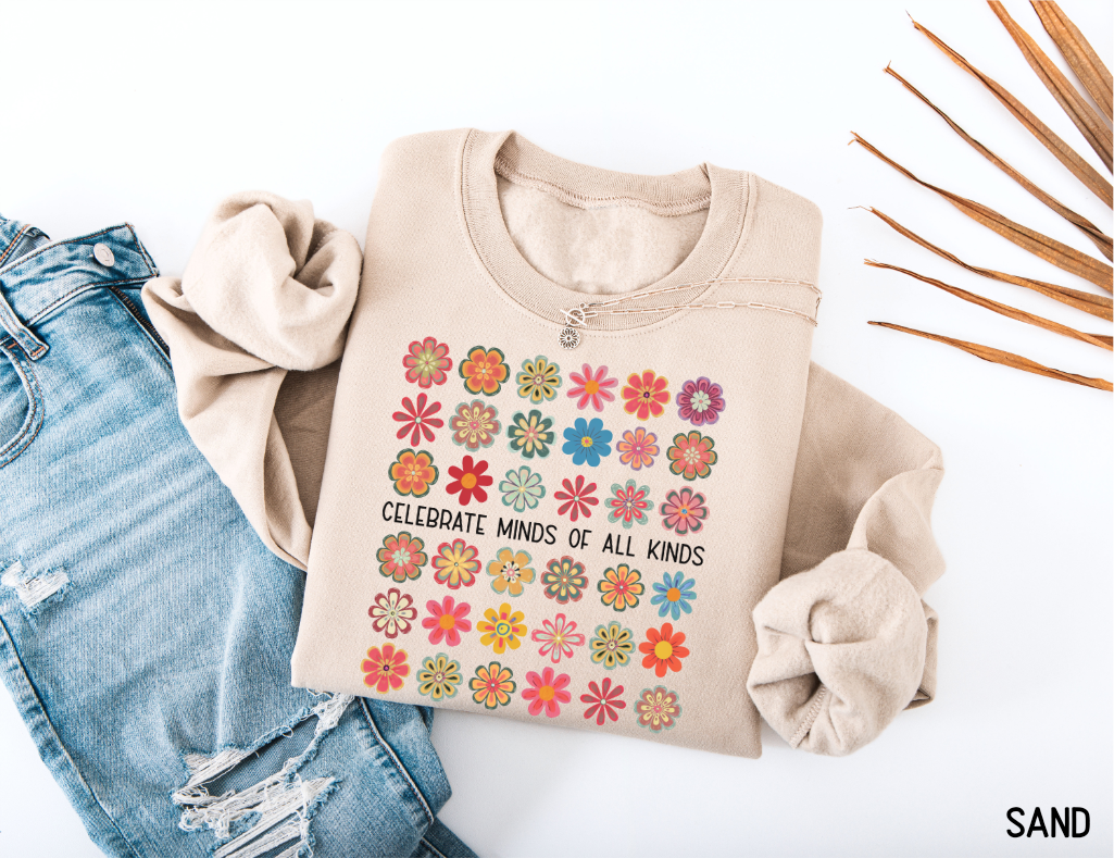 Celebrate Minds of All Kinds Adult Sweatshirt