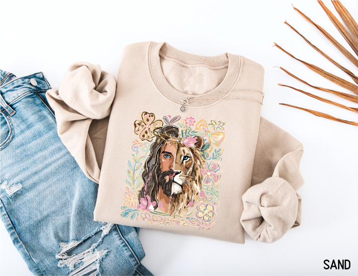 Jesus Lion of Judah Adult Sweatshirt