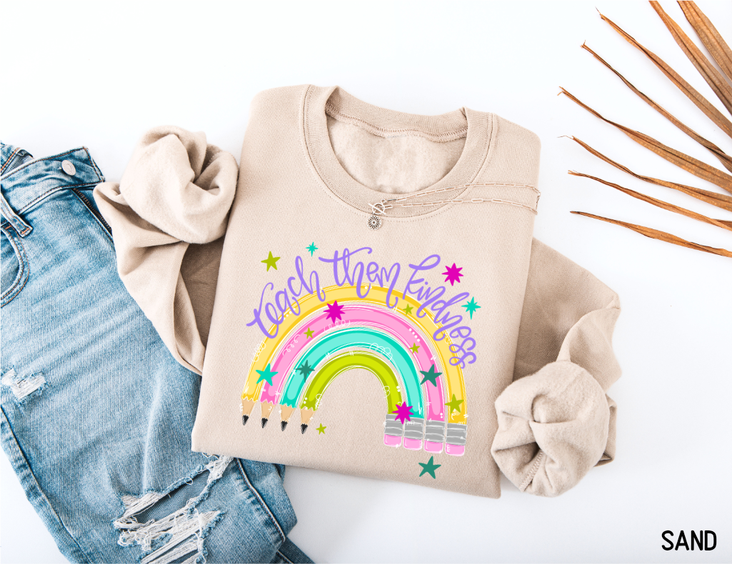 Teach Them Kindness Adult Sweatshirt