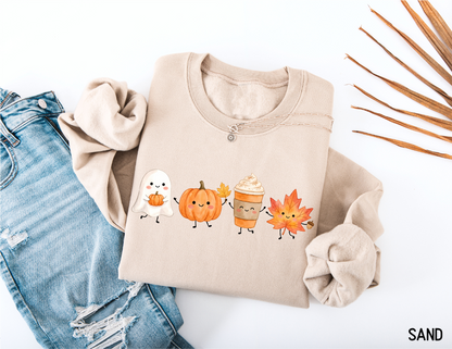 Cute Fall Ghost Adult Sweatshirt