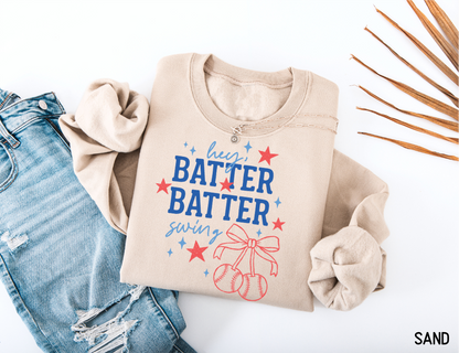 Coquette Hey Batter Batter Swing Adult Sweatshirt