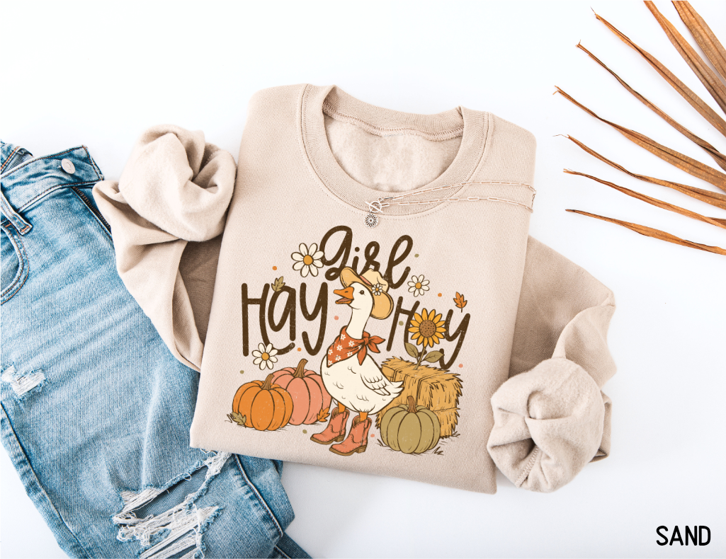 Hay Girl Hey Funny Adult Sweatshirt