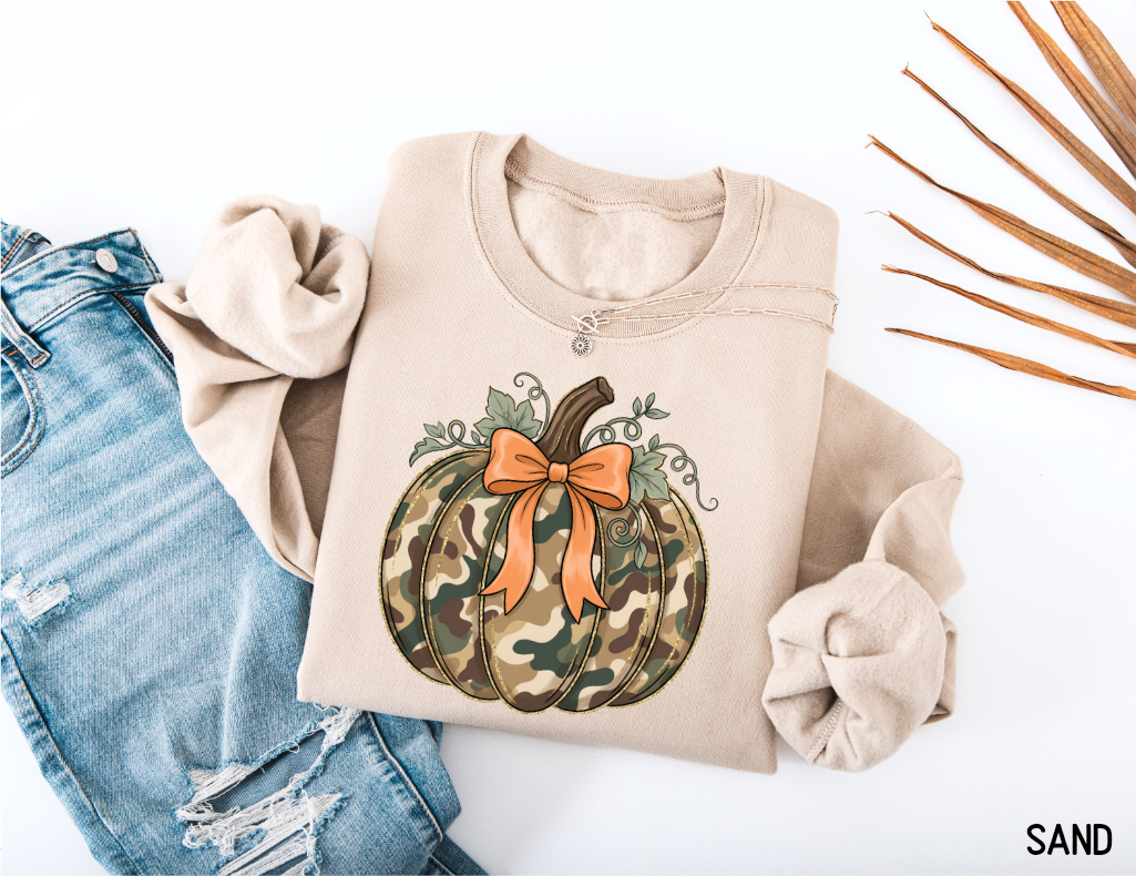 Camo Pumpkin Adult Sweatshirt