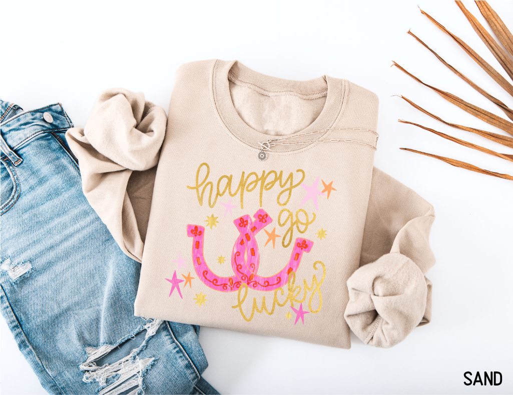Happy Go Lucky Adult Sweatshirt