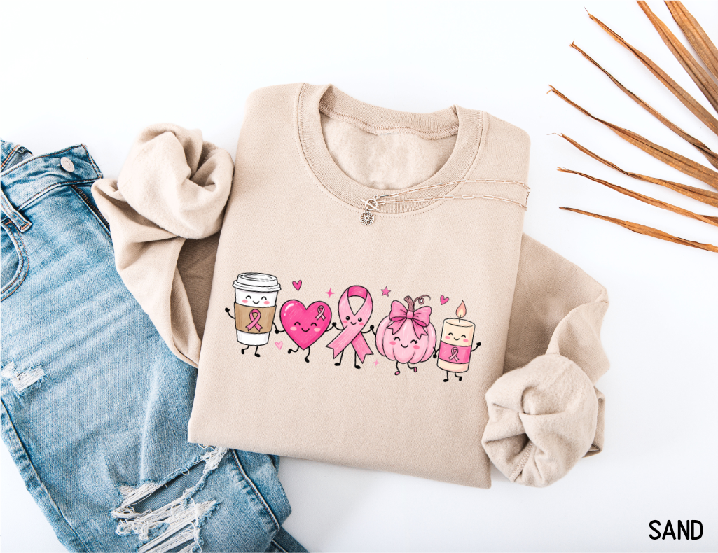 Breast Cancer Awareness Icons Adult Sweatshirt