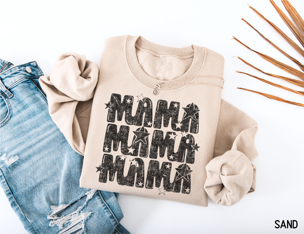 Mama with Stars Adult Sweatshirt