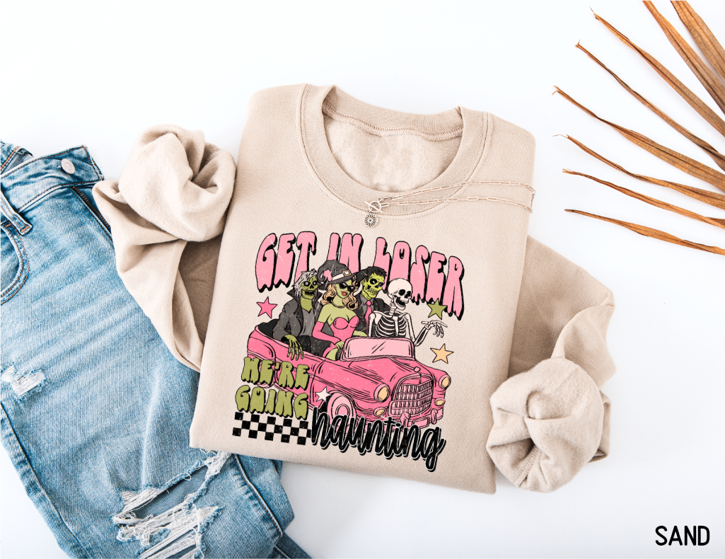 Get in Loser Halloween Adult Sweatshirt