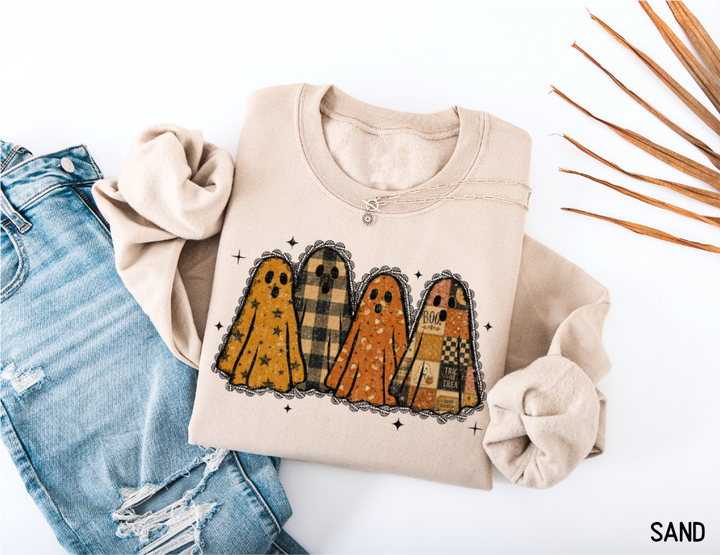 Vintage Spooky Ghost Adult Sweatshirt