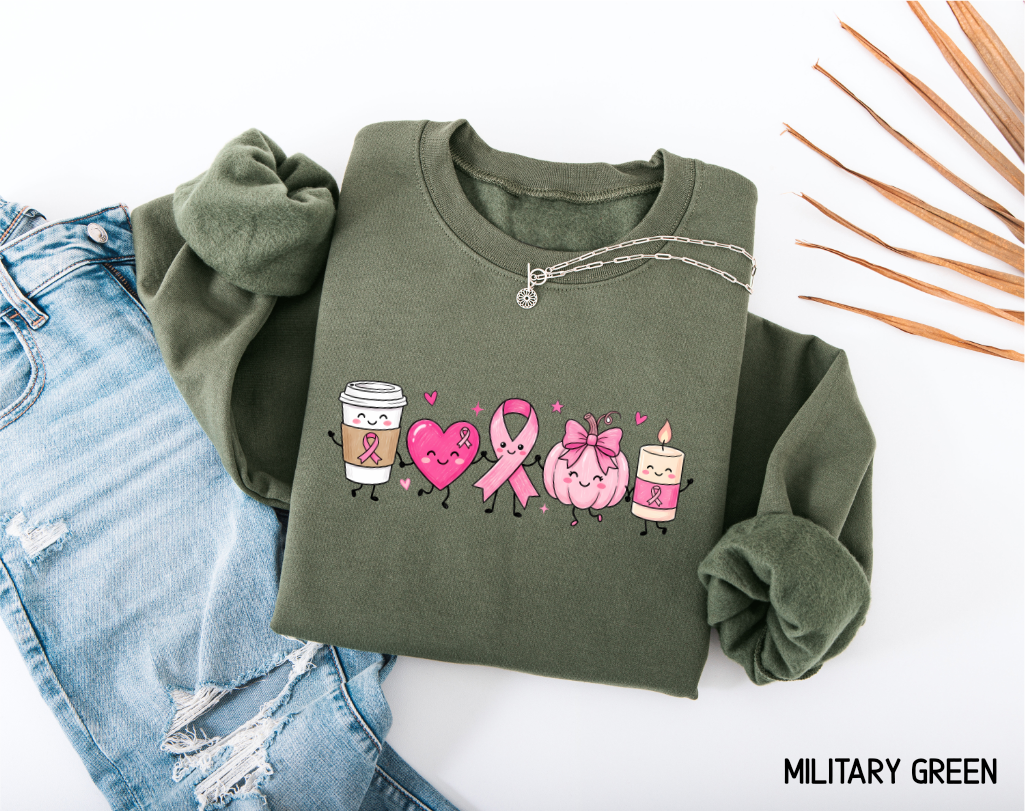 Breast Cancer Awareness Icons Adult Sweatshirt