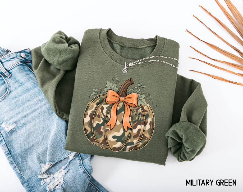 Camo Pumpkin Adult Sweatshirt