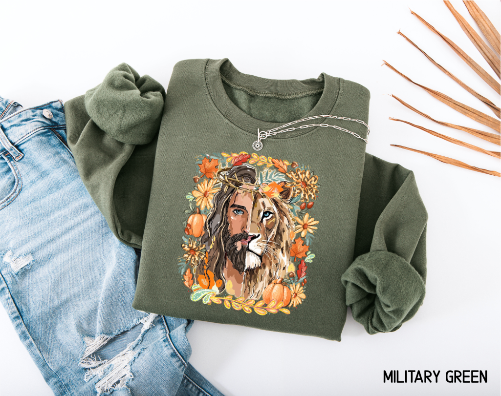Jesus Lion of Judah Adult Sweatshirt