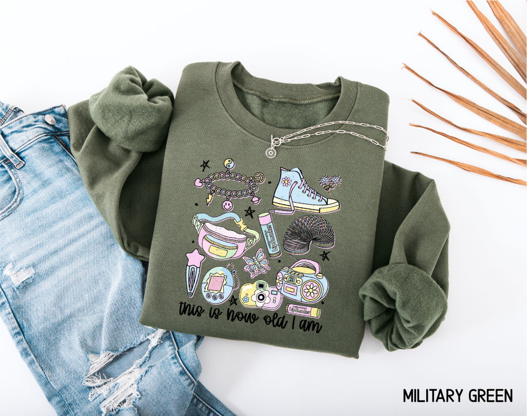 This is How Old I Am Adult Sweatshirt