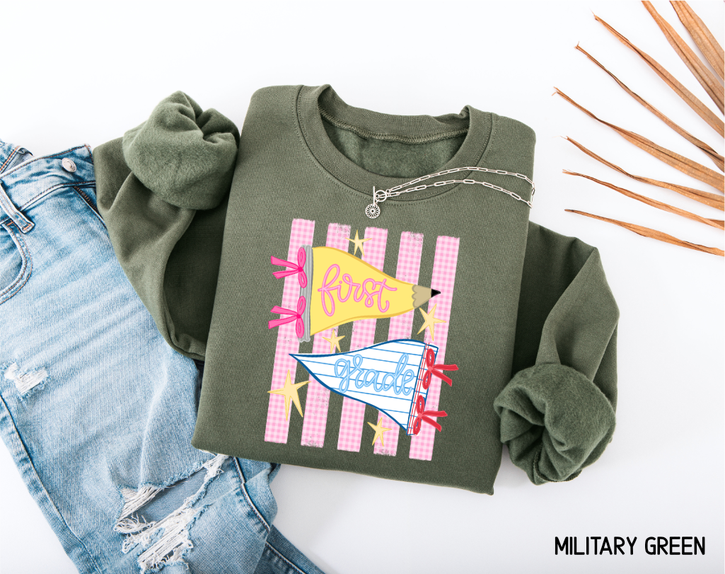 Pennant Grade Level Teacher Adult Sweatshirt