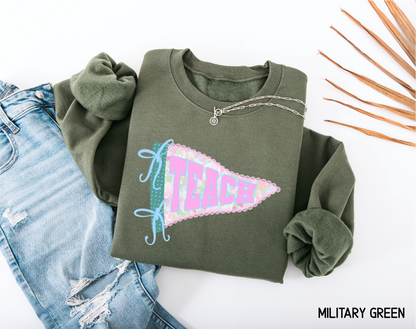 Teach Pennant Adult Sweatshirt