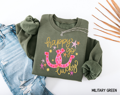 Happy Go Lucky Adult Sweatshirt