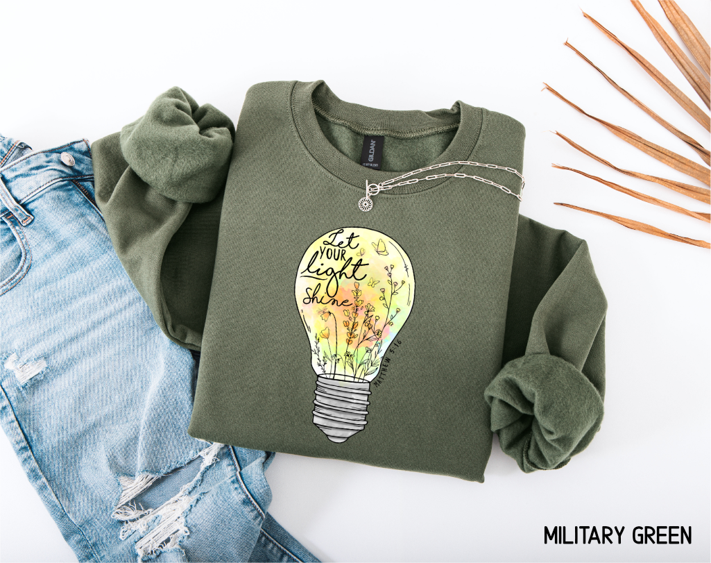Let Your Light Shine Adult Sweatshirt
