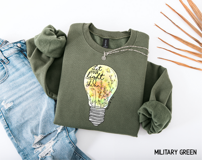 Let Your Light Shine Adult Sweatshirt