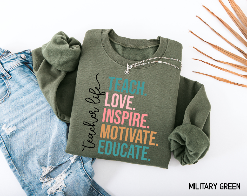 Teacher Life Adult Sweatshirt