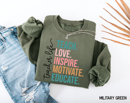 Teacher Life Adult Sweatshirt