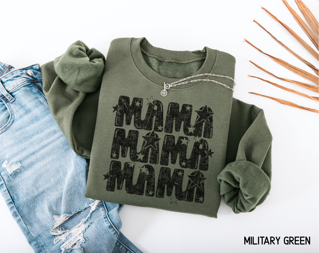Mama with Stars Adult Sweatshirt