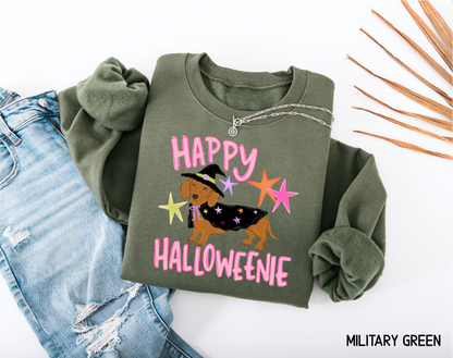 Happy Halloweenie Dachshund Adult Sweatshirt